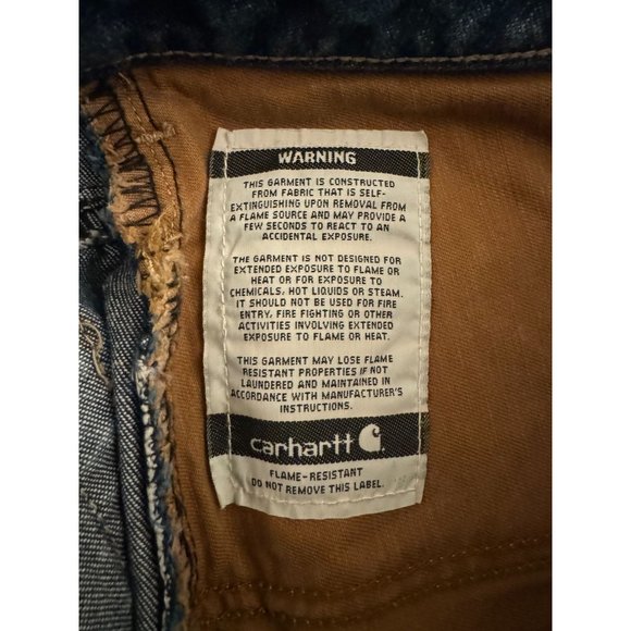 Carhartt Jeans Womens 10x32 (Actual 29") Flame-Resistant FR Denim Workwear - Picture 8 of 12